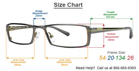 Frame Size Information - How to measure for an eyeglass frame