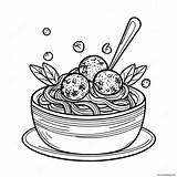 Spaghetti With Meatballs Coloring Page 28884 22827 sketch template