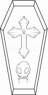 Casket Coloring Pages sketch template