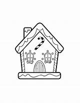 Free Gingerbread House Coloring Page Template To Edit Online sketch template