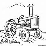 Vintage Tractor Plowing Coloring Page  Pagescom sketch template