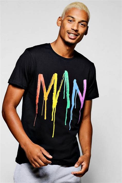 MAN Colour Drip T-Shirt | Boohoo