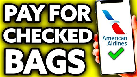 How To Pay for Checked Bags American Airlines (Very EASY!) - YouTube