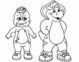 Barney Bj Coloring Pages sketch template