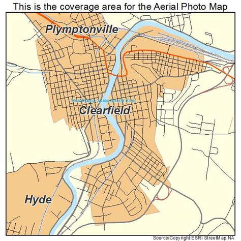 Aerial Photography Map of Clearfield, PA Pennsylvania