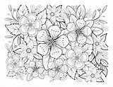 Coloring book For Adult And Older Children Page With flowers  sketch template