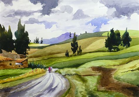 Landscape Watercolor Painting
