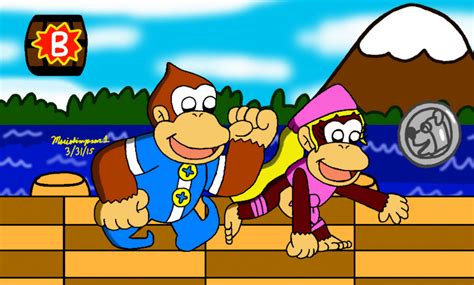 Dixie Kong and Kiddy Kong by MarioSimpson1 on DeviantArt