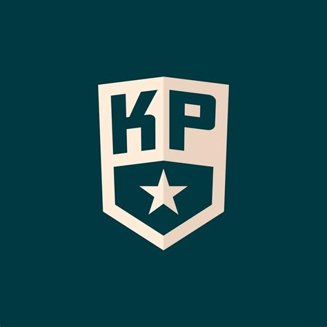 Initial KP logo star shield symbol with simple design 27272181 Vector Art at Vecteezy