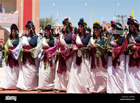 Traditional performers during the annul rose festival El Kelaa M’Gouna, Morocco Stock Photo - Alamy