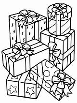 Christmas Coloring Pages Presents sketch template