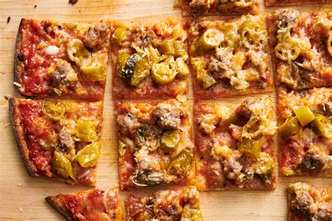 Chicago Thin-Crust (Tavern-Style) Pizza With Sausage and Giardiniera Recipe