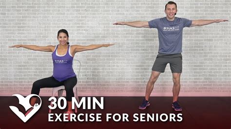 30 Min Exercise for Seniors, Elderly, & Older People - Seated Chair ...