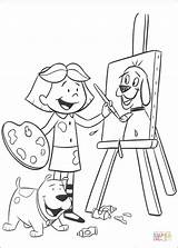 Emily Is painting Clifford coloring Page  Free Printable Coloring Pages sketch template