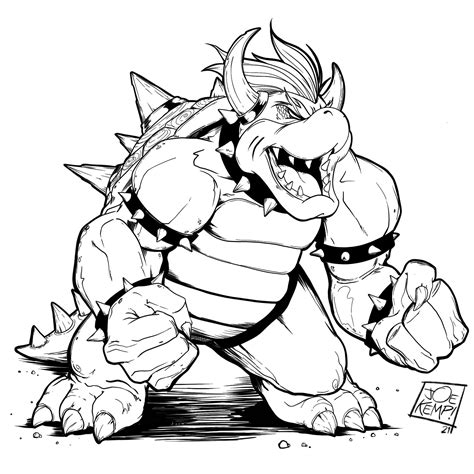 Bowser drawing - By me : r/Mario