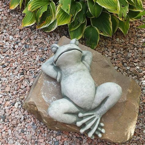 Frog Garden Statue Sculpture Happy Frog frog ornament frog | Etsy