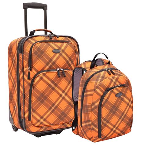 U.S. Traveler by Traveler's Choice Orange 2-piece Carry-on Rolling ...