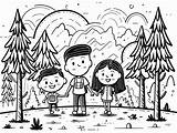 Happy Coloring Time  Page sketch template