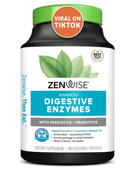 Buy Zenwise Digestive Enzymes - Probiotic Multi Enzyme with Probiotics ...