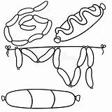 Sausages Coloring Sheets Pages sketch template