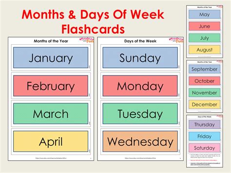 Days Of The Week Printable Flashcards