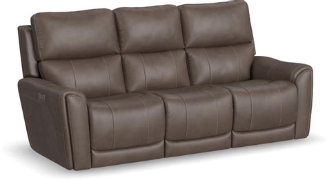 Flexsteel Living Room Power Reclining Sofa with Console and Power ...