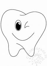 Happy Tooth Coloring Sheet  Page sketch template