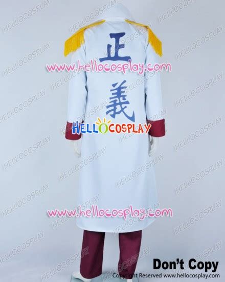 One Piece Cosplay Admiral Akainu Sakazuki Dark Red Uniform Costume