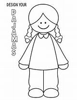 Pajama Day Coloring Pages Sketch Page sketch template
