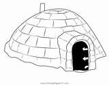 Igloo Coloring Pages sketch template