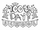 Printable 100th Day Of School Banner Coloring Page sketch template