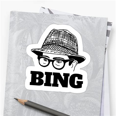 "Bing" Sticker by retro-typo | Redbubble