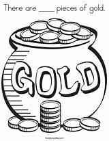 There Are  Pieces Of gold Coloring Page Twisty Noodle sketch template