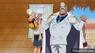 One Piece - Luffy and Garp fall asleep on Make a GIF