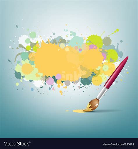 Abstract colorful ink and paint brush background Vector Image