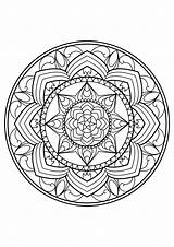 A complex And Bewitching mandala  Mandala Coloring Pages For Kids sketch template