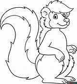 Cartoon Skunk Coloring Pages sketch template