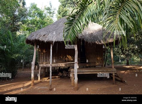 Traditional house in the village, Laos Stock Photo - Alamy