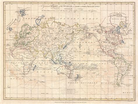 File:1799 Cruttwell Map of the World on Mercator's Projection ...