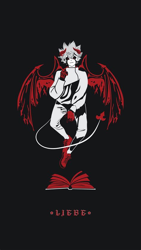 demon, red, 4K, wings, dark, Black Clover, Asta, liebe, clovers, Devil, dark background, Asta ...