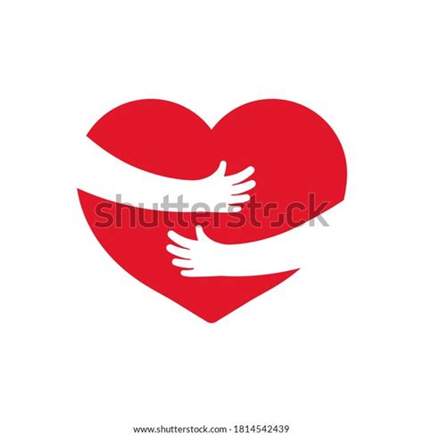 Embrace Heart Icon Hug Heart Help Stock Vector (Royalty Free) 1814542439 | Shutterstock