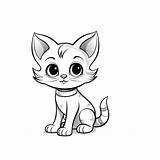 Premium AI Image  Purrfectly Simple Kids Coloring Book Page With A sketch template