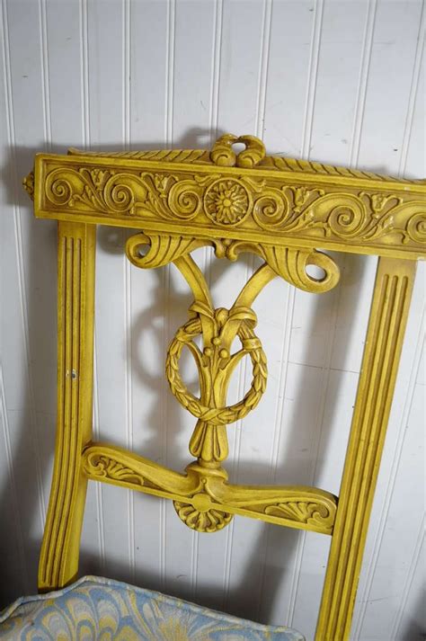 6 Yellow Painted French Regency Louis XVI Style Carved Dining Room Chairs For Sale at 1stDibs ...