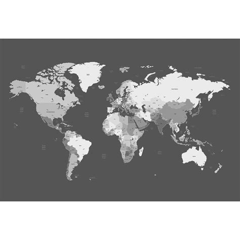 Graphic World Map Grey Royalty Free Vector Image - vrogue.co