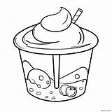 Yogurt Cup Coloring Page 60292 48515 sketch template