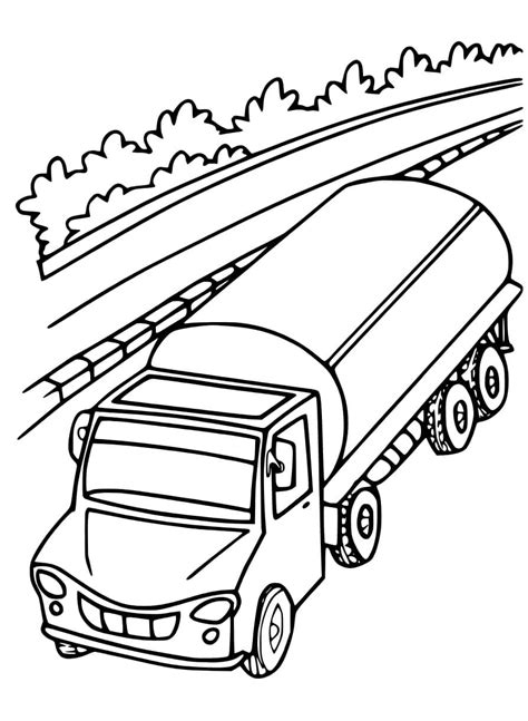 Tanker Truck to Print coloring page - Download, Print or Color Online for Free