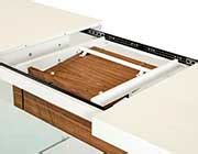 White and Walnut Extendable Dining Table VG001 | Modern Dining