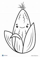 14 Free corn coloring Pages PDF  ESL Vault sketch template