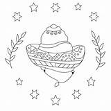 Cinco De Mayo Mexican hat Coloring Pages 7535106 Vector Art At Vecteezy sketch template