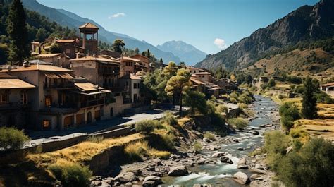 Premium AI Image | the old town of corsica france